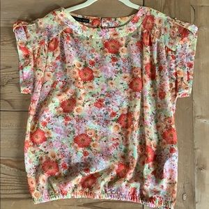⚡️SALE⚡️Zara Basics Sheer Floral Top